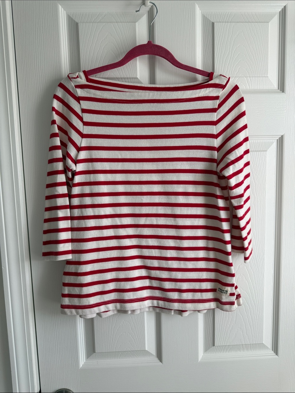 Kate Spade x Broome Street Red and White Striped Knit Top